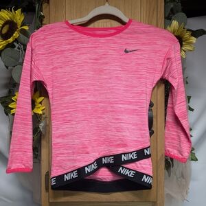 Nike Dri Fit Pink Long Sleeve Shirt
